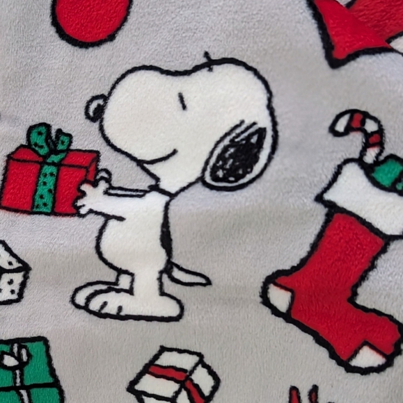 NEW Munki Munki SNOOPY Peanuts Christmas PJ Lounge Jogger Pants Velour Women XL - Picture 11 of 15